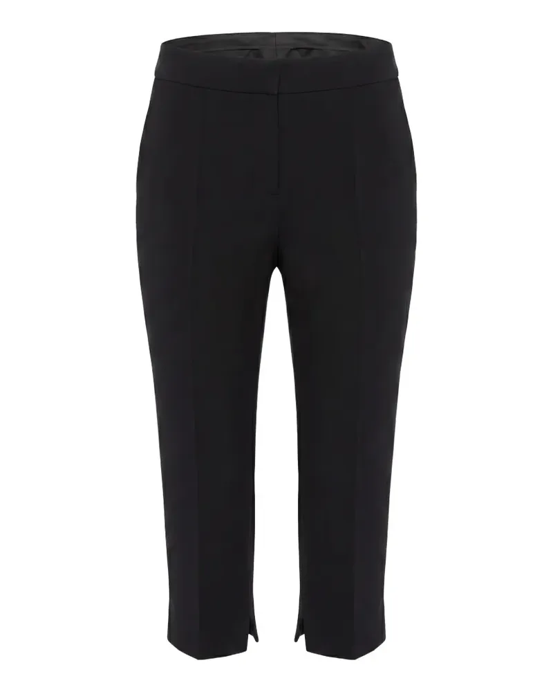 Elie Saab Cady cropped slit-hem trousers - Schwarz Schwarz