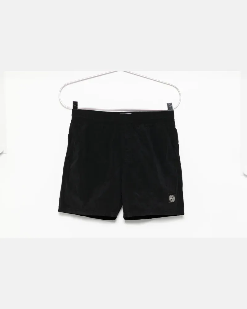 Stone Island Shorts mit Logo-Applikation - Schwarz Schwarz