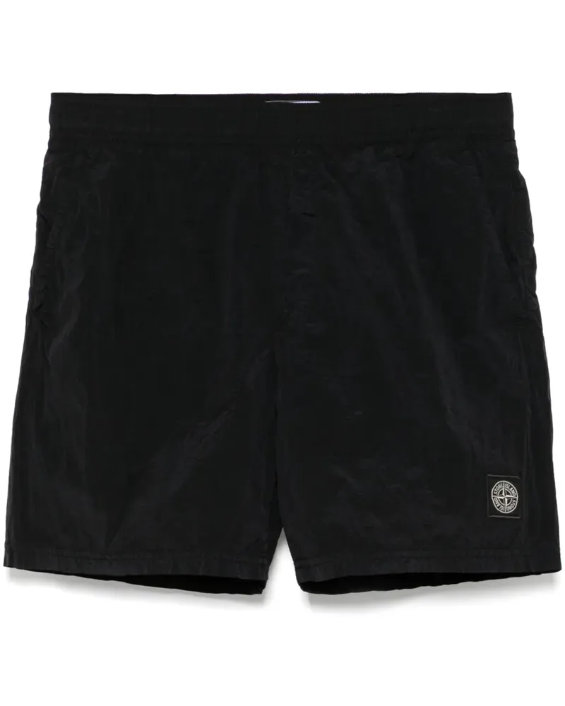 Stone Island Shorts mit Logo-Applikation - Schwarz Schwarz