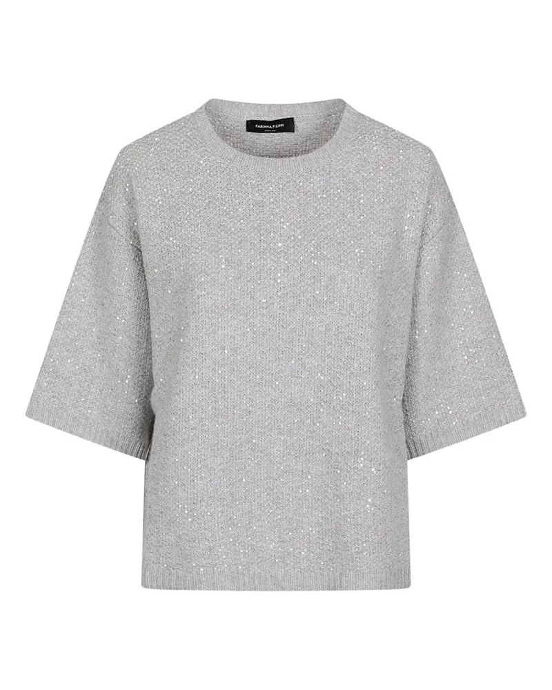Fabiana Filippi sequin-embellished wool sweater - Grau Grau