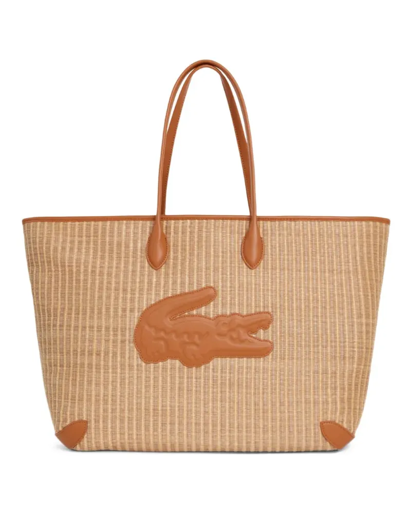 Lacoste logo appliqué shoulder bag - Nude Nude