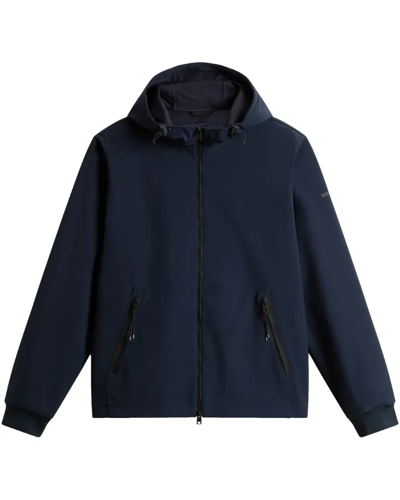 Woolrich Kapuzenjacke mit Logo-Prägung - Blau Blau