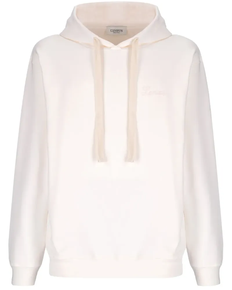 Laneus Kastiger Hoodie - Weiß Weiß
