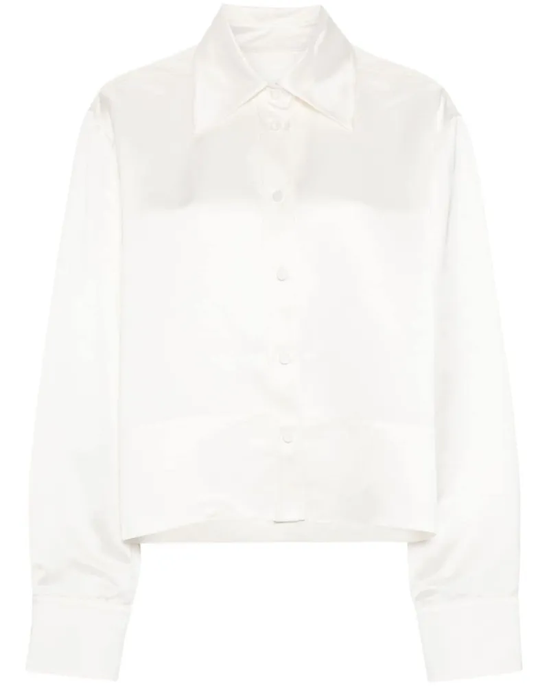 Jil Sander Hemd mit Kellerfalte - Weiß Weiß