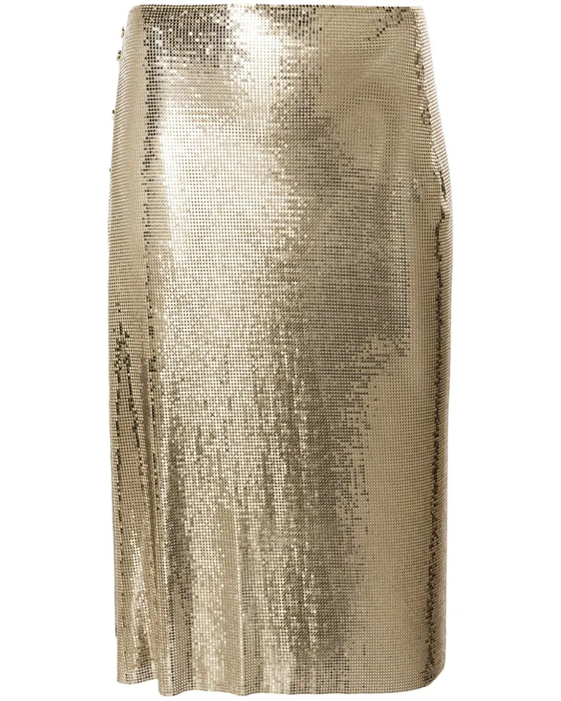 Paco Rabanne Pression Chainmail Midirock - Gold Gold