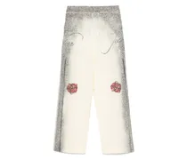 Hose mit Tattoo-Print - Nude