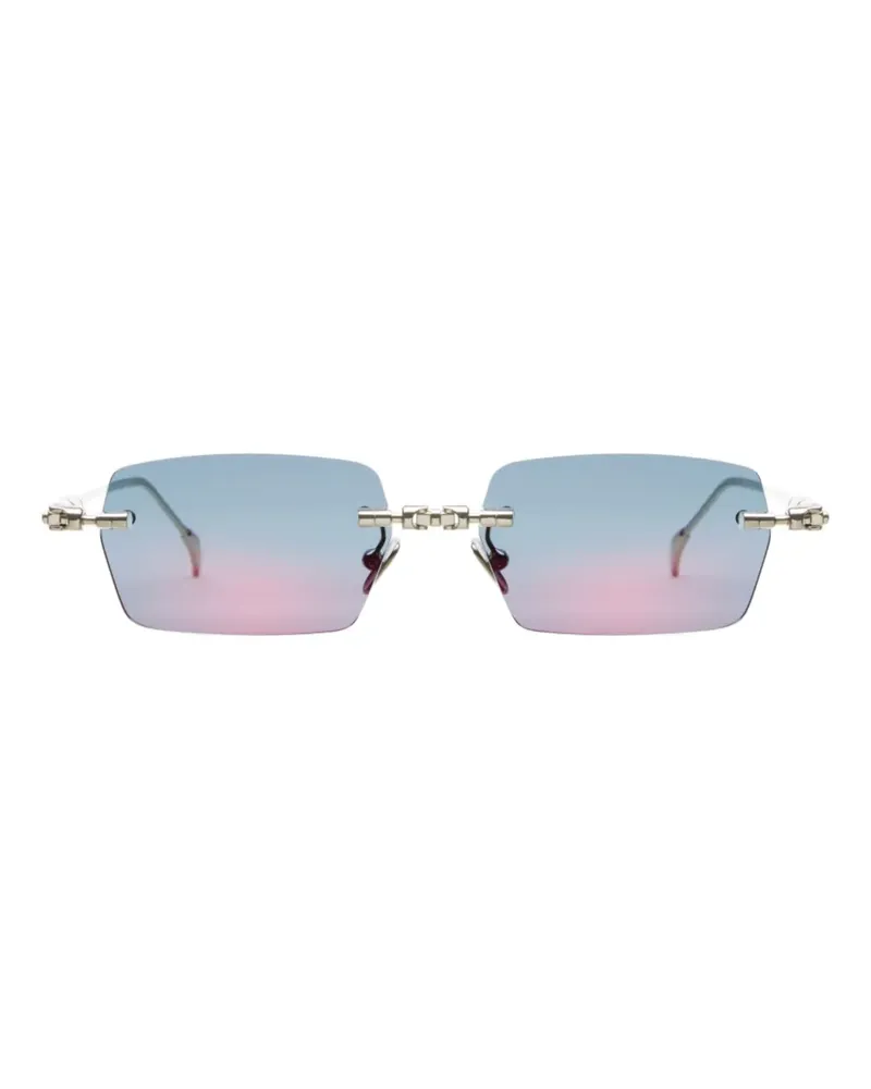 KUBORAUM H61 Sonnenbrille mit eckigem Gestell - Gold Gold