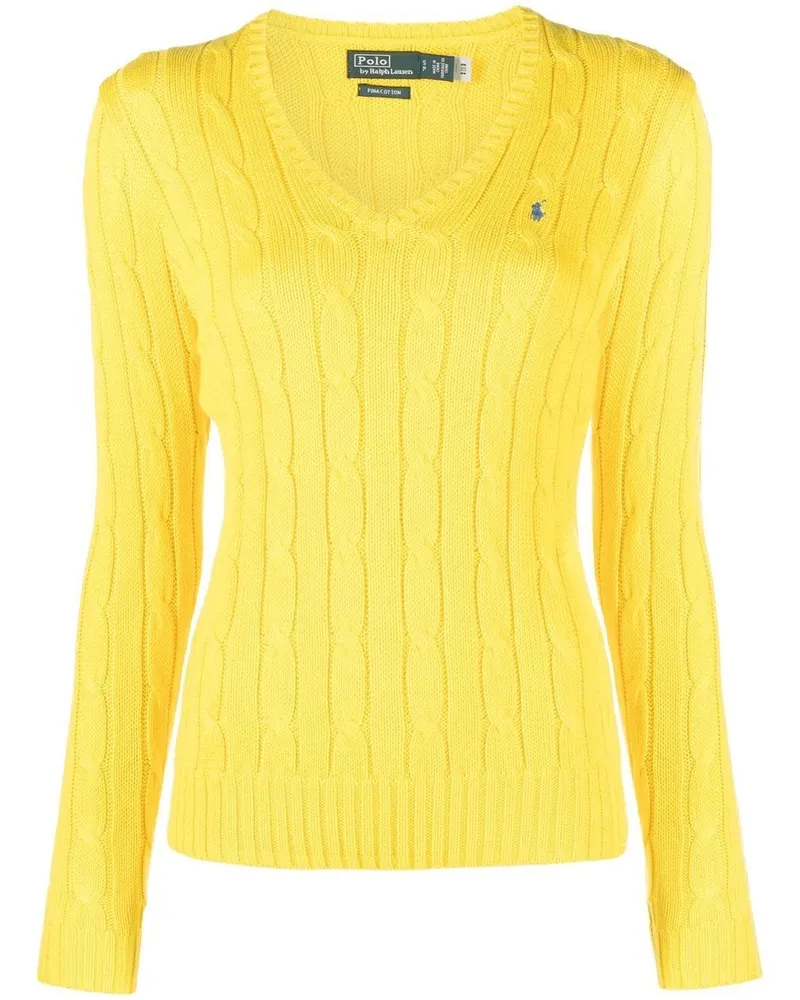 Ralph Lauren Pullover mit Zopfmuster - Gelb Gelb