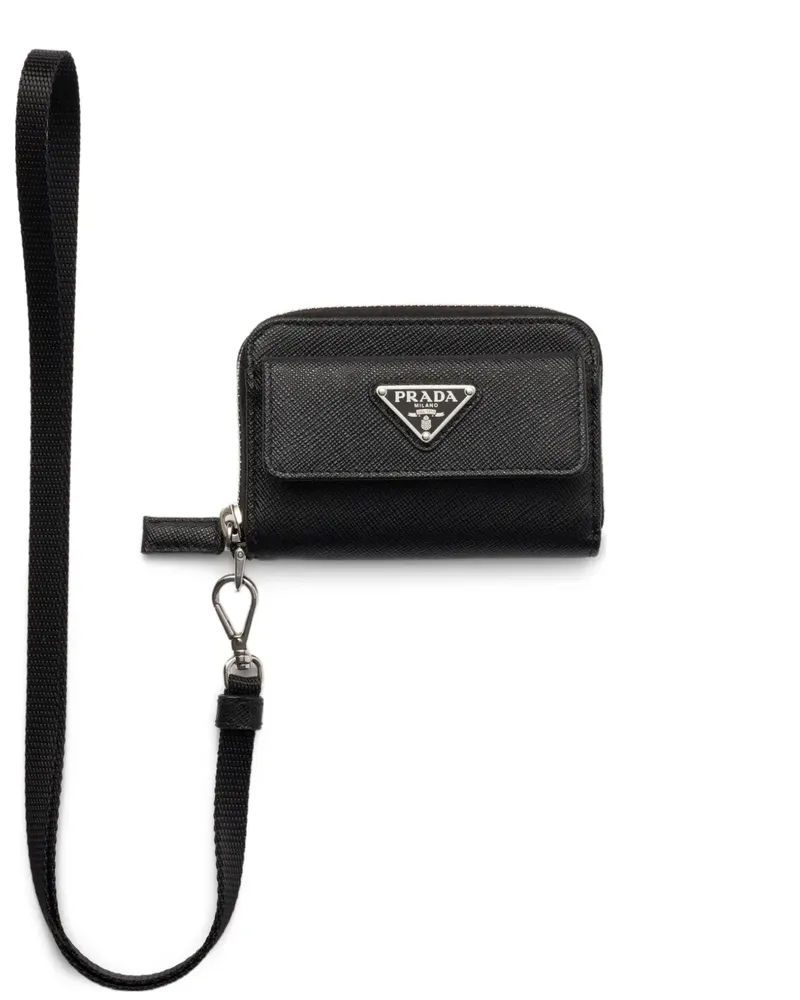 Prada Kartenetui aus Saffiano-Leder - Schwarz Schwarz