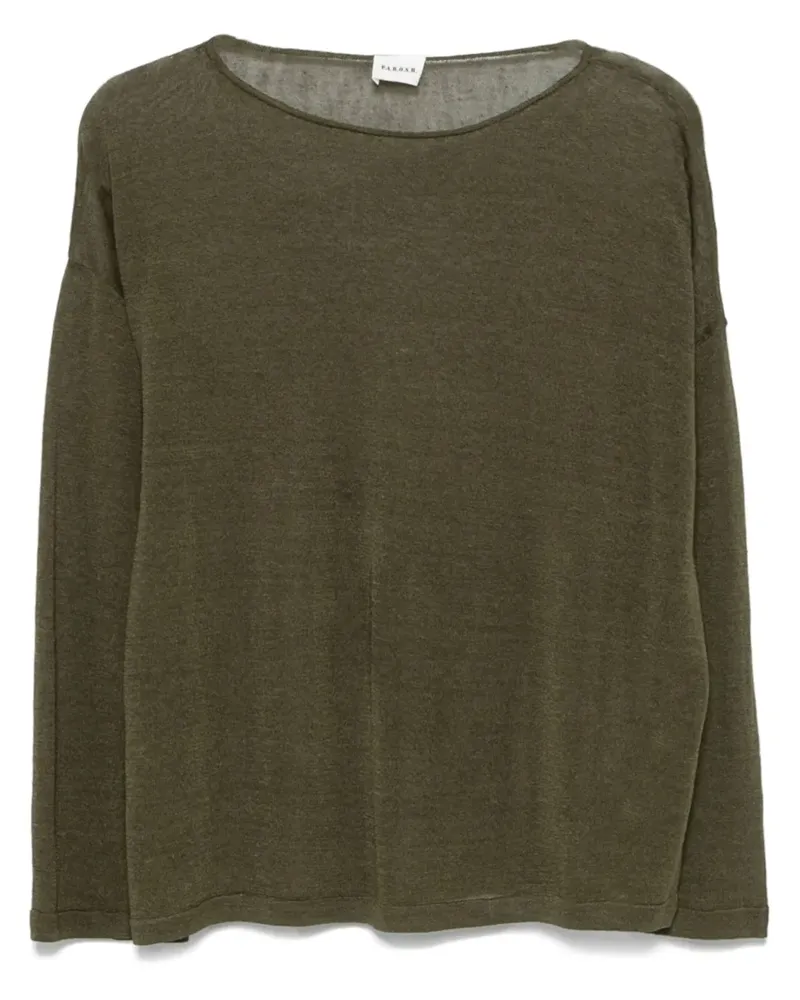 P.A.R.O.S.H. P.A.R.O H. Fein gestrickte Bluse - Grün Grün