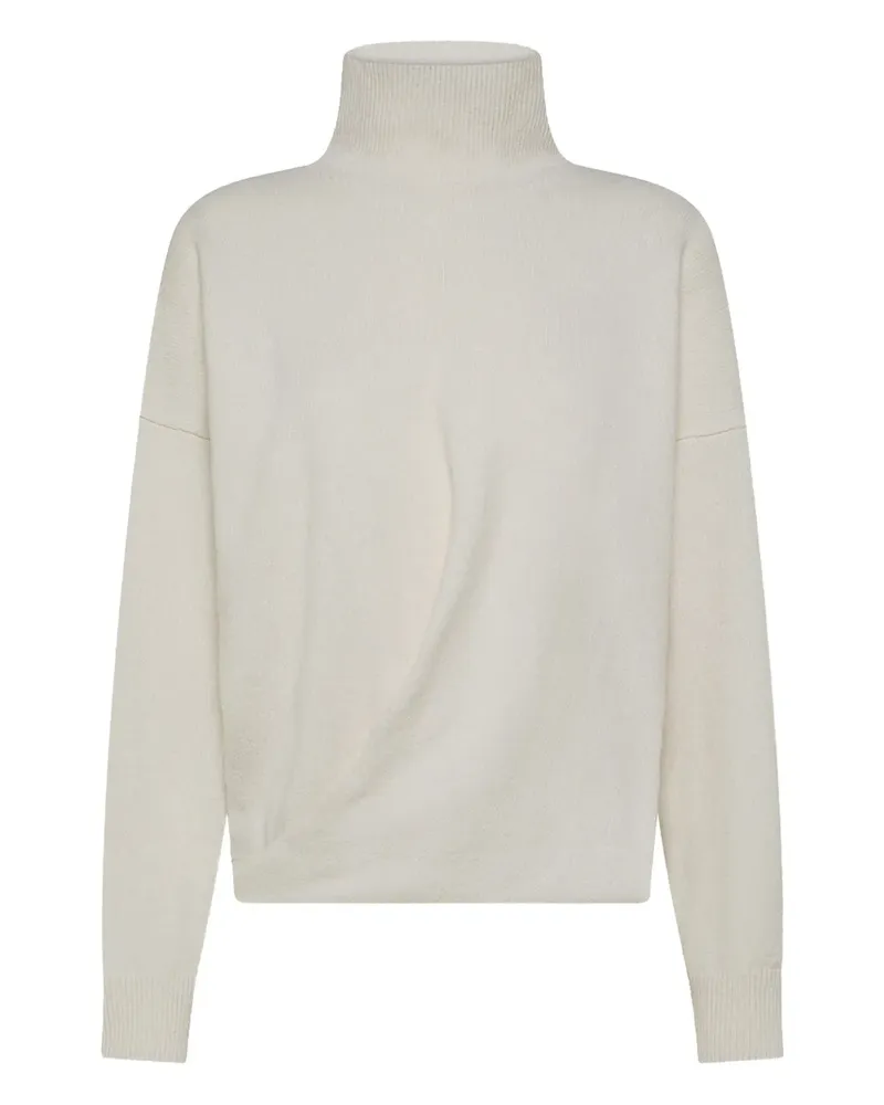 Seventy Rollkragenpullover mit verdrehtem Design - Weiß Weiß