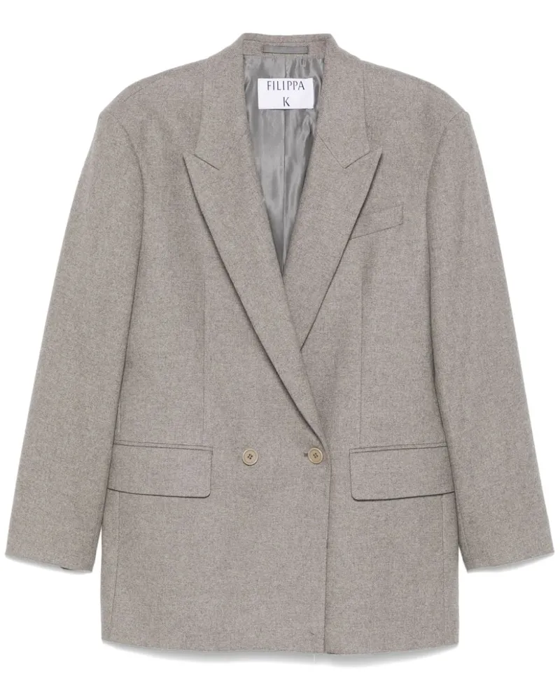 Filippa K Doppelreihiger Blazer - Grau Grau