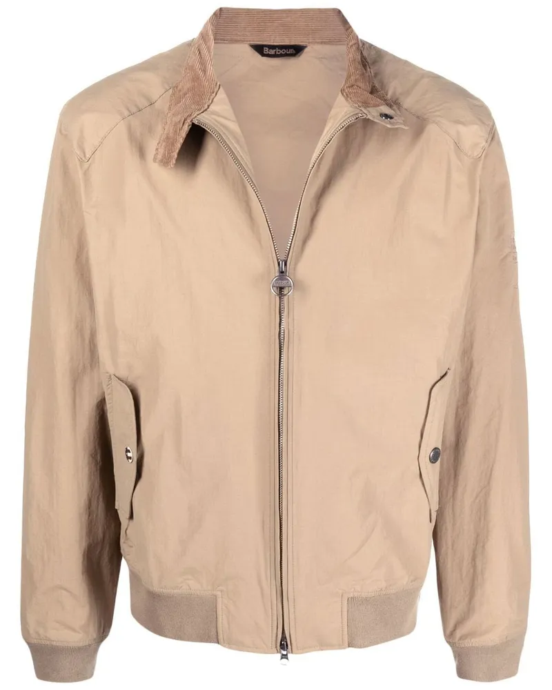 Barbour Bomberjacke mit Reißverschluss Nude
