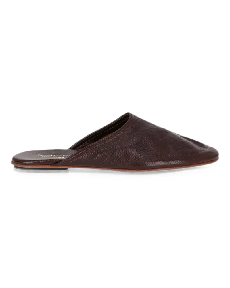 Todd Snyder + Champion grained leather mules - Braun Braun