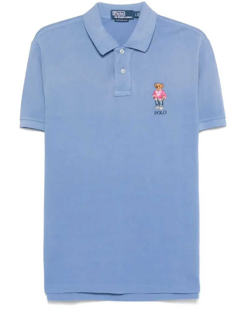 Ralph Lauren Poloshirt mit Polo Bear-Patch - Blau Blau