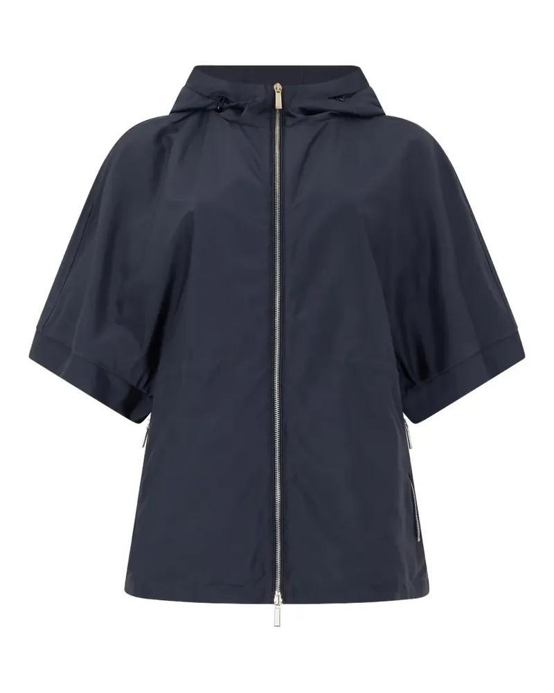 MOORER Penelope-Da6 hooded short-sleeve jacket - Blau Blau