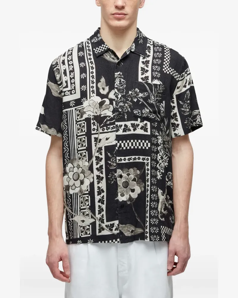 Osklen Hemd mit Blumenmuster - Schwarz Schwarz