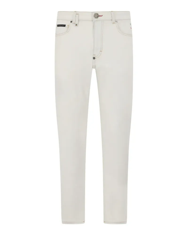 Philipp Plein logo-patch jeans - Nude Nude