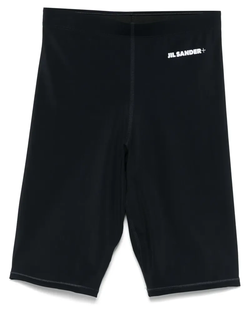 Jil Sander Radlerhose mit Logo-Print - Blau Blau