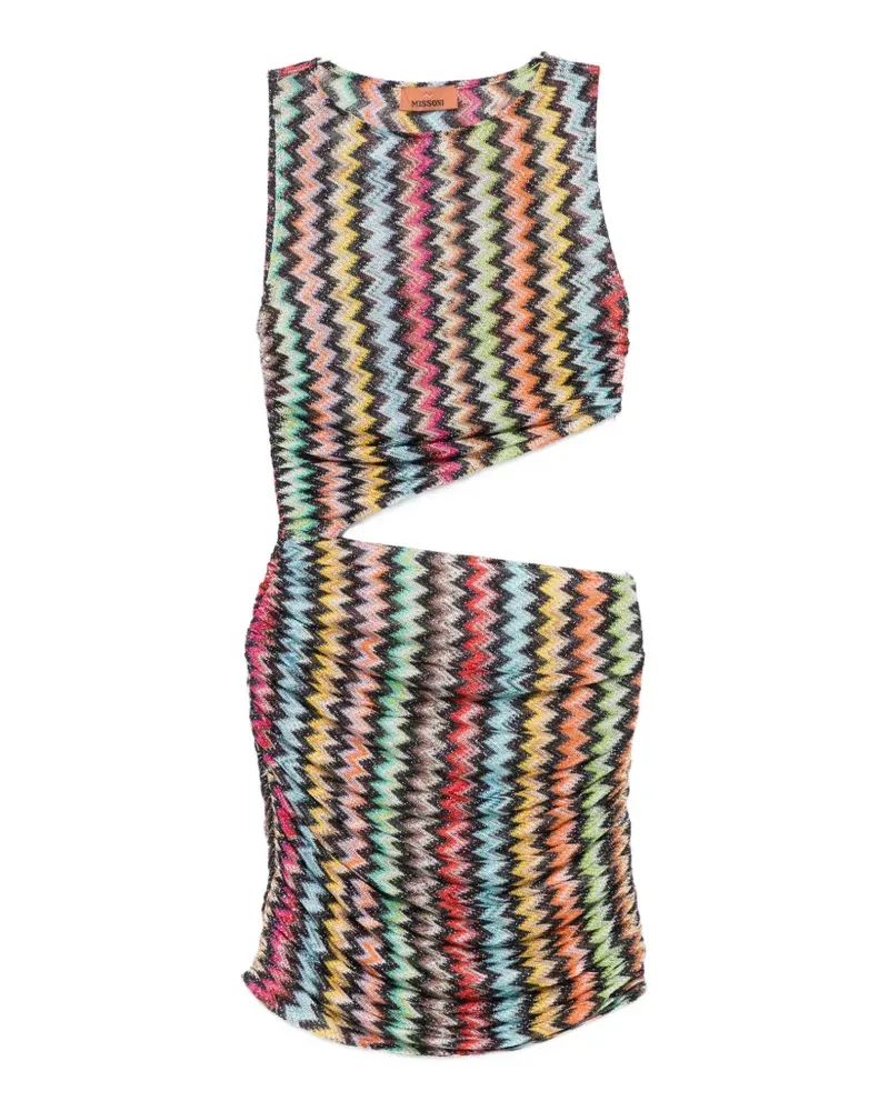 Missoni Zickzackstrick-Strandkleid mit Cut-Out - Schwarz Schwarz