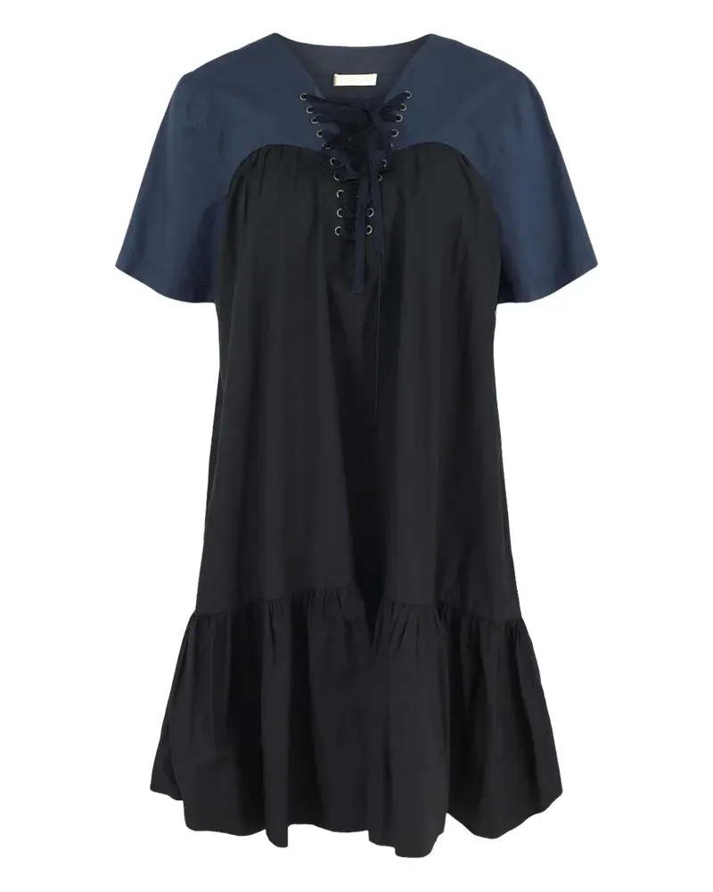 Ulla Johnson Minikleid mit Schnürung - Schwarz Schwarz