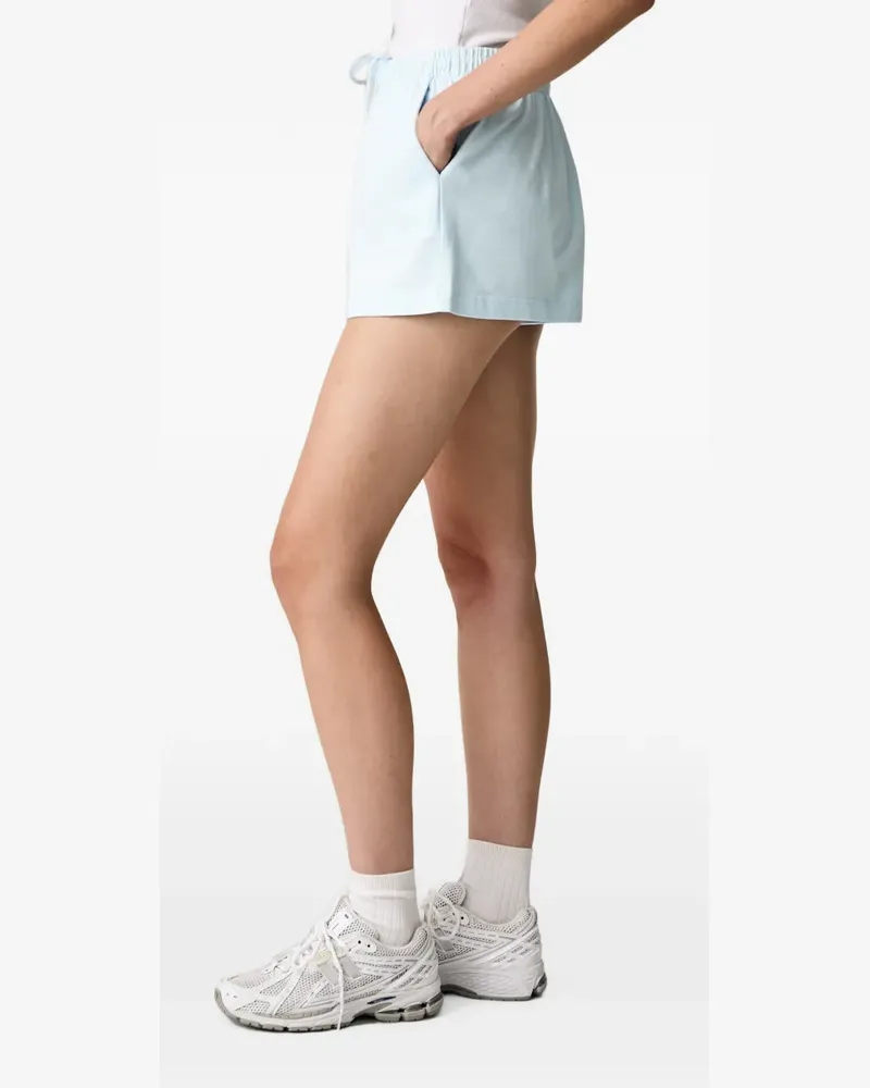 SPORTY & RICH logo-print drawstring shorts - Blau Blau