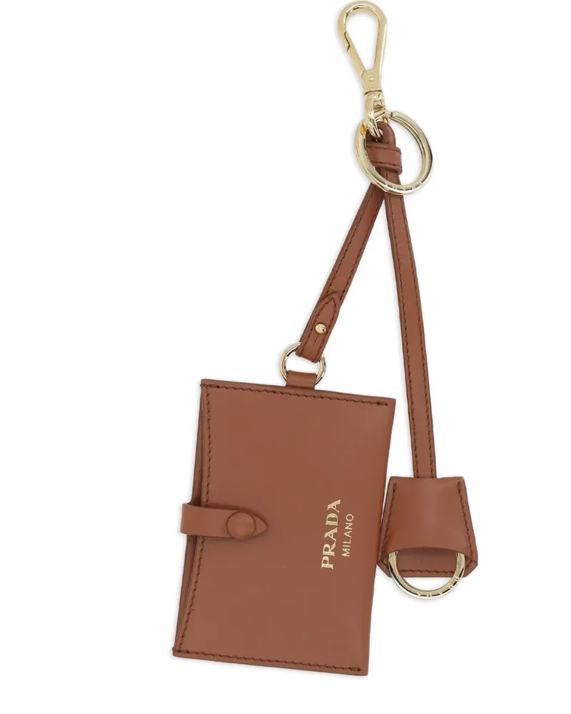 Prada Schlüsselanhänger aus Leder - Braun Braun