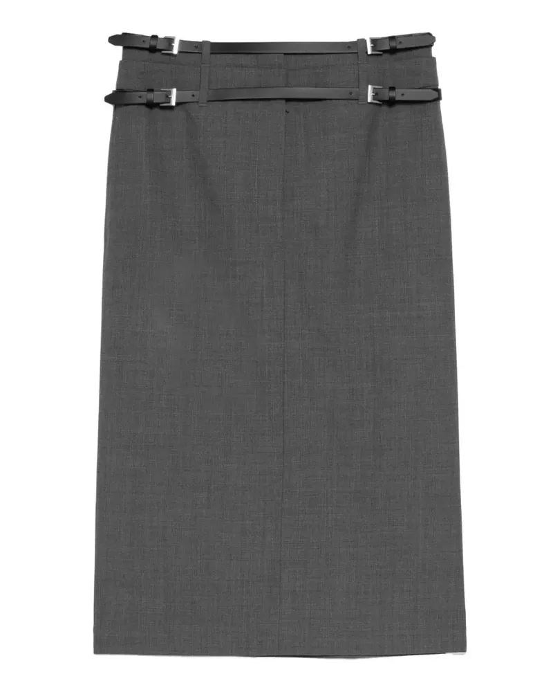 JUUN.J belted midi skirt - Grau Grau