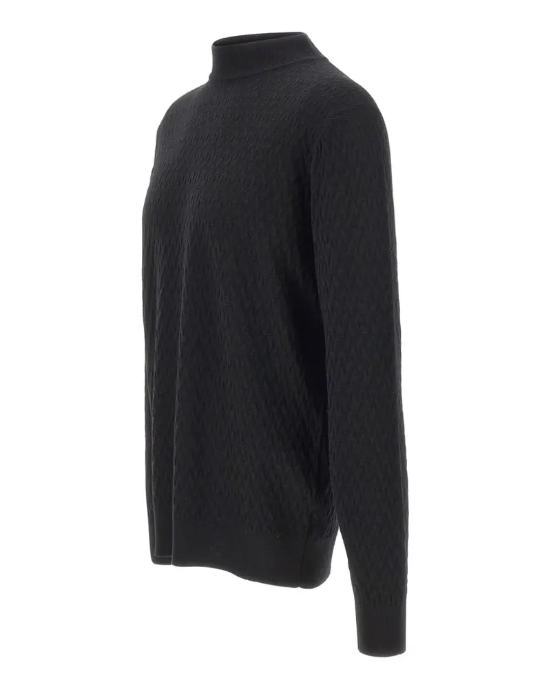 Filippo de Laurentiis Stehkragen-Strickpullover - Schwarz Schwarz