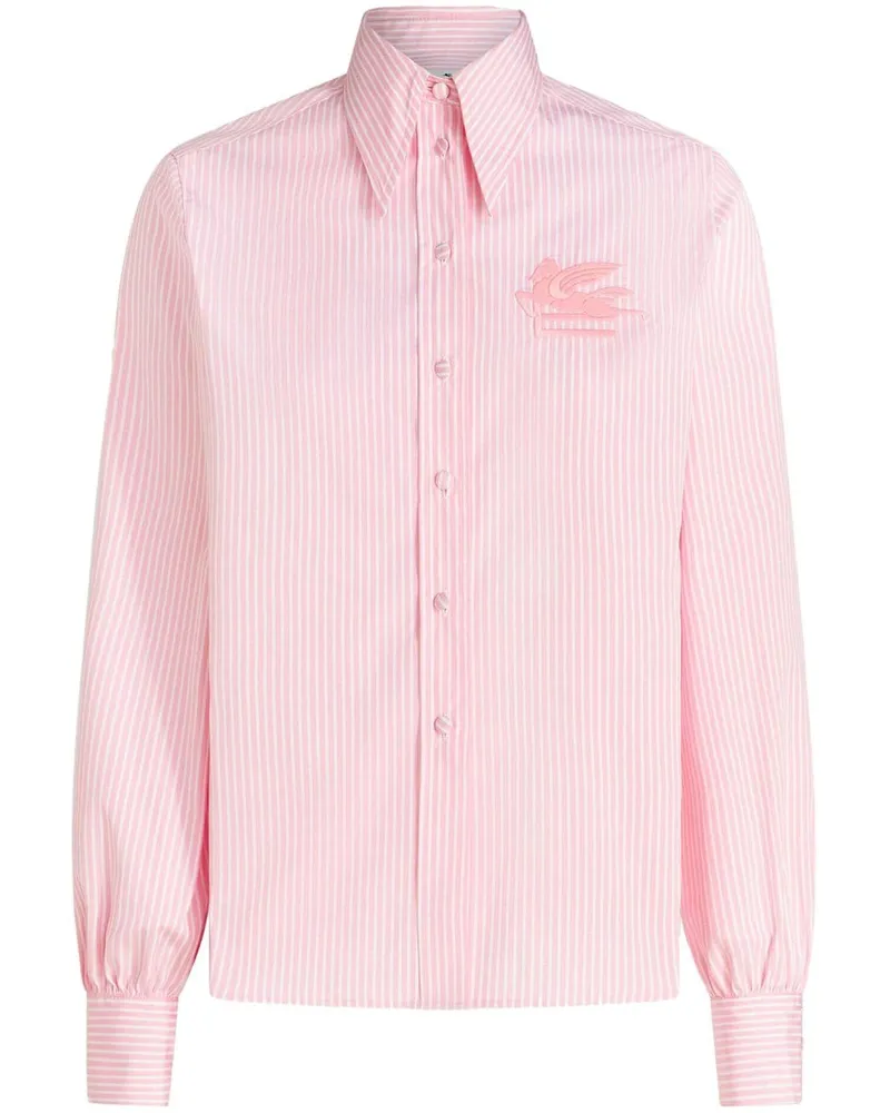 Etro T-Shirt mit Logo-Stickerei Rosa