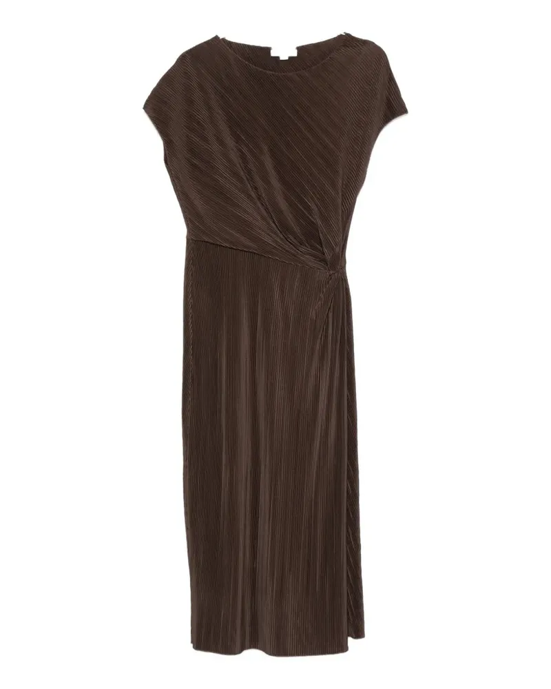 Vince plissé-effect midi dress - Braun Braun