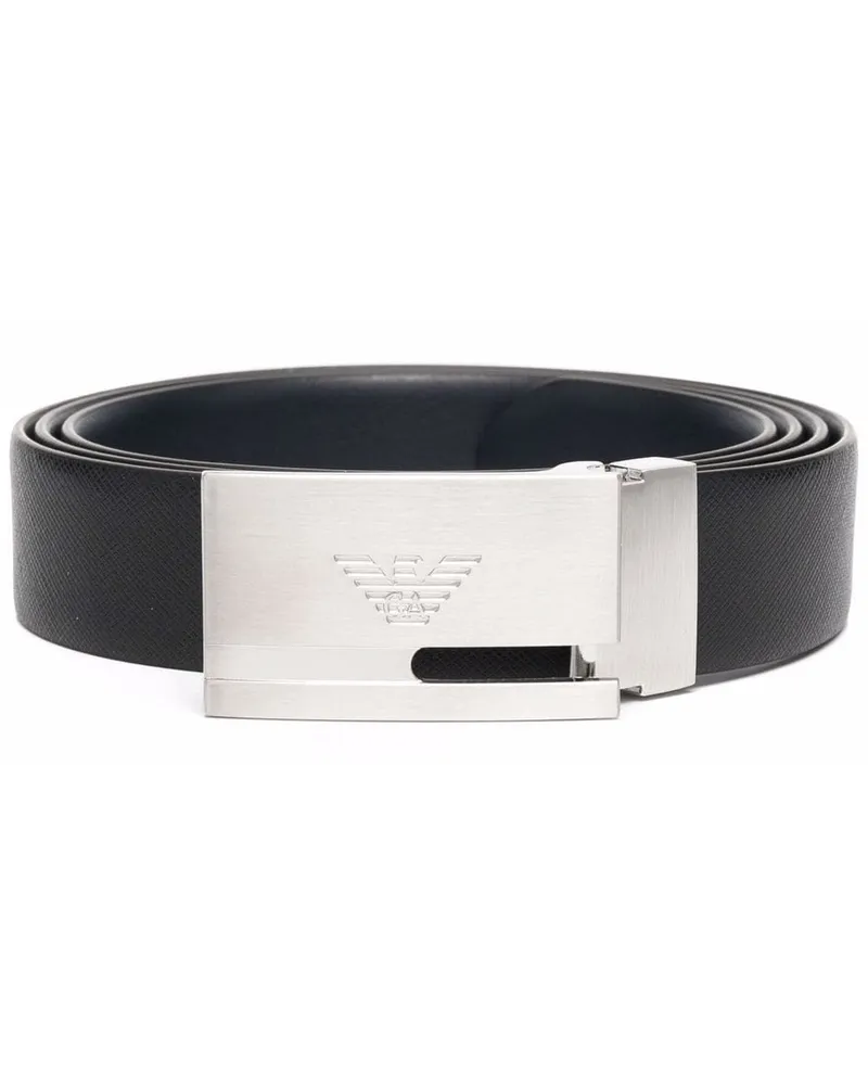 Emporio Armani Gürtel mit Logo-Schnalle - Schwarz Schwarz