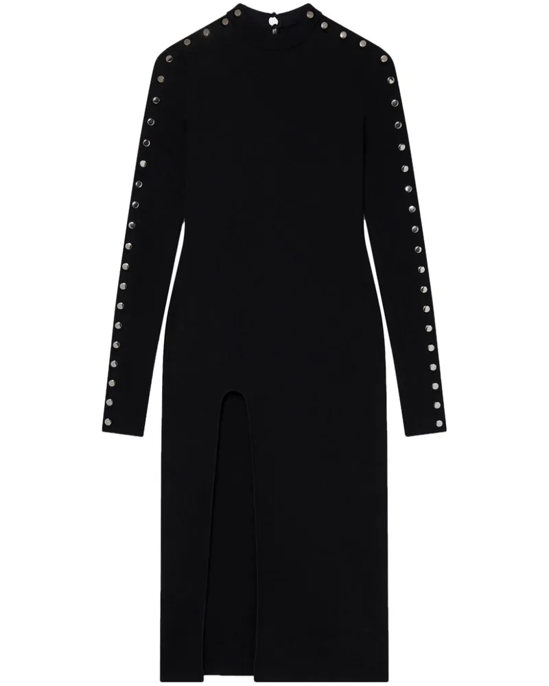 Stella McCartney Langärmeliges Kleid mit Schlitz - Schwarz Schwarz