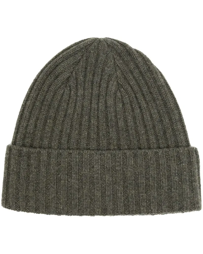 N.Peal Grob gerippte Beanie - Grün Grün