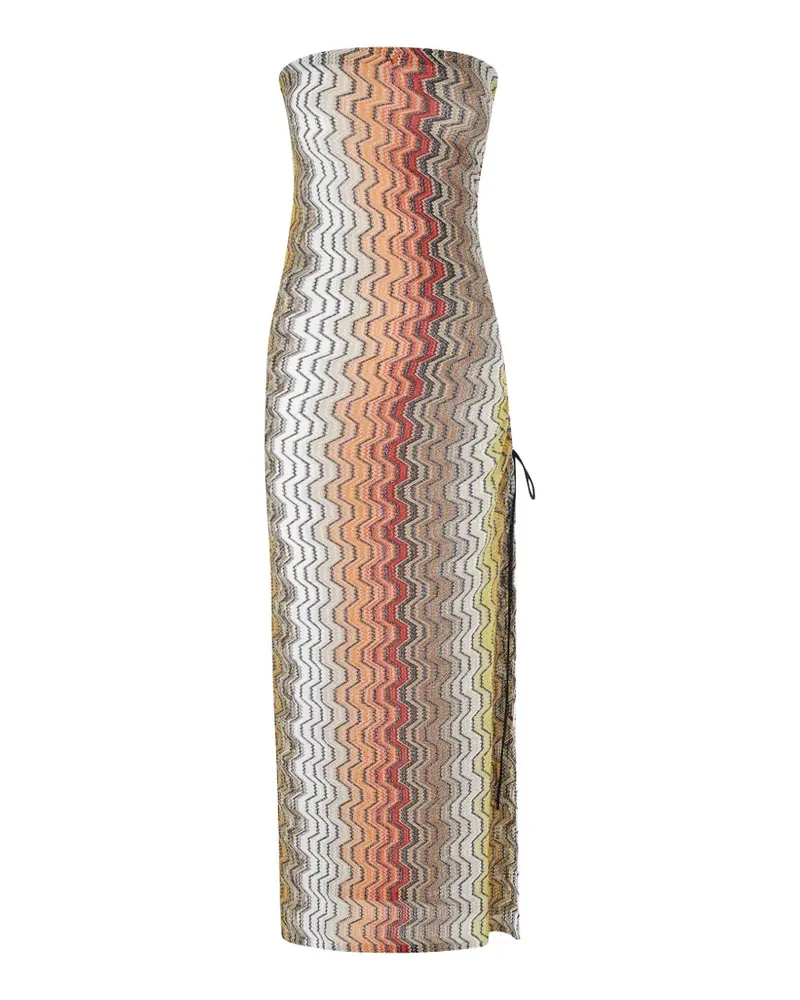 Missoni chevron-knit drawstring dress - Braun Braun