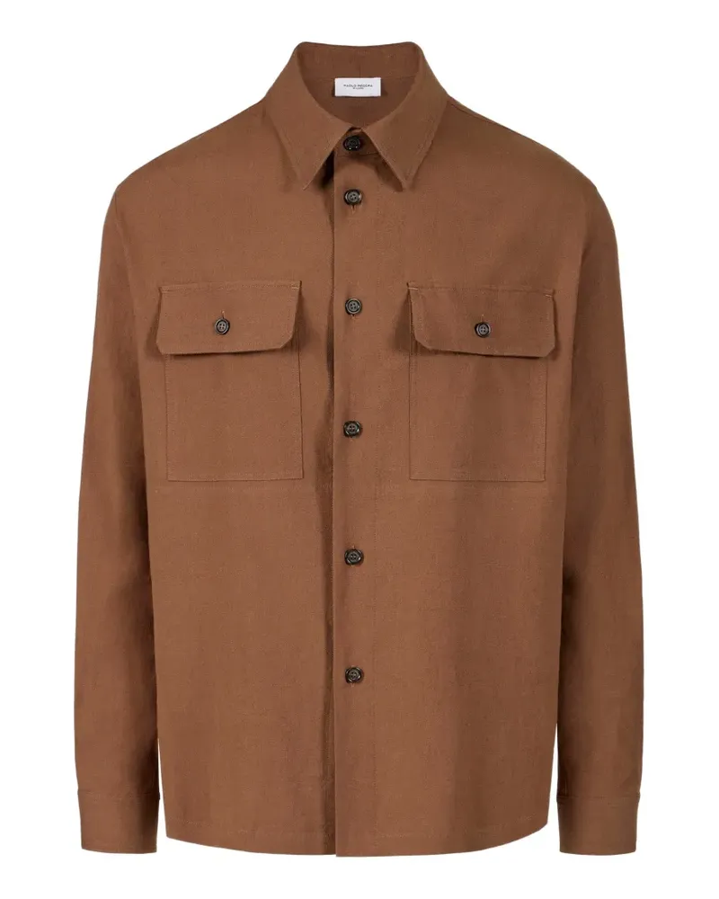 Paolo Pecora Milano flap-pocket shirt - Braun Braun