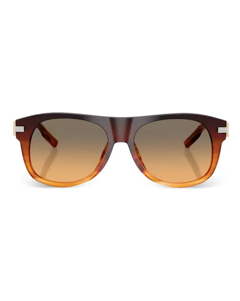 Dolce & Gabbana Sonnenbrille mit eckigem Gestell - Braun Braun
