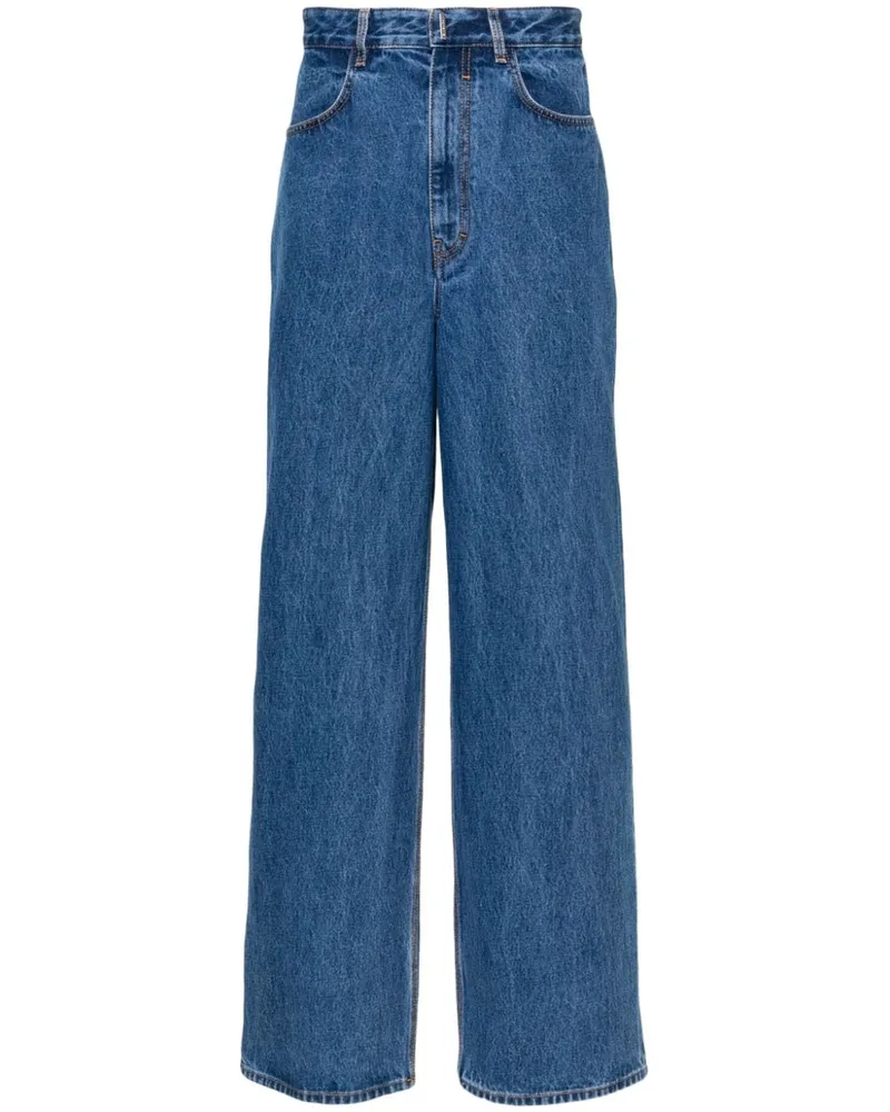 Givenchy Halbhohe Wide-Leg-Jeans - Blau Blau