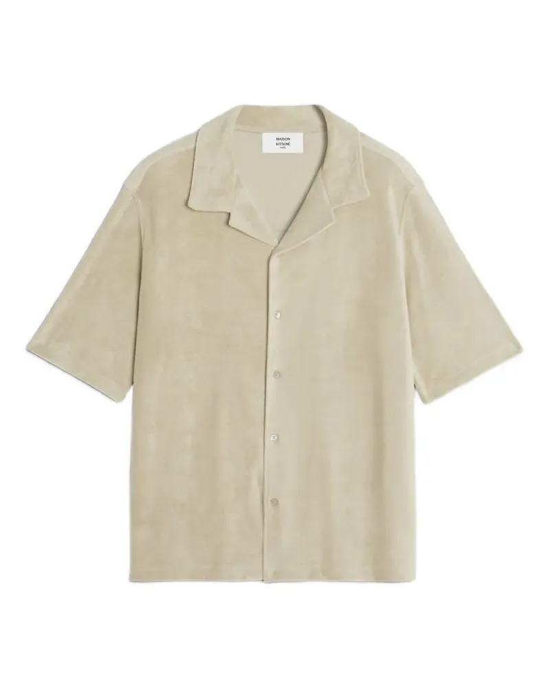 Kitsuné buttoned towelling shirt - Nude Nude