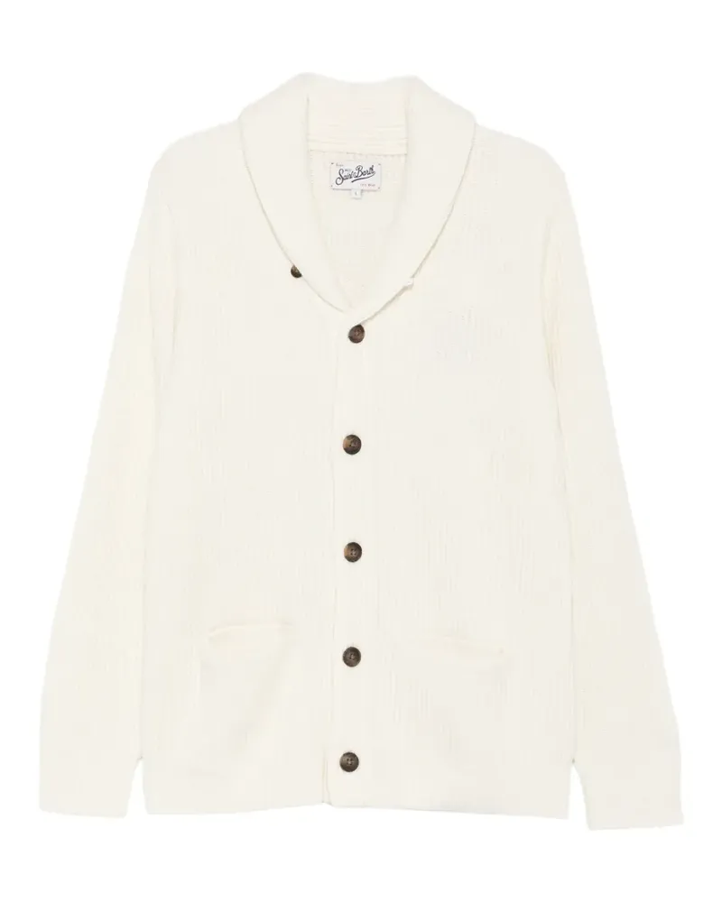 MC2 Saint Barth Gerippter Glasgow Cardigan mit Schalkragen - Nude Nude