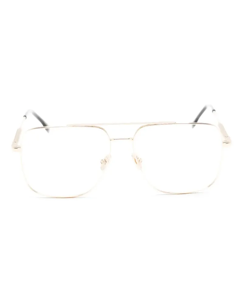 Victoria Beckham Eckige Sonnenbrille mit Doppelsteg - Gold Gold