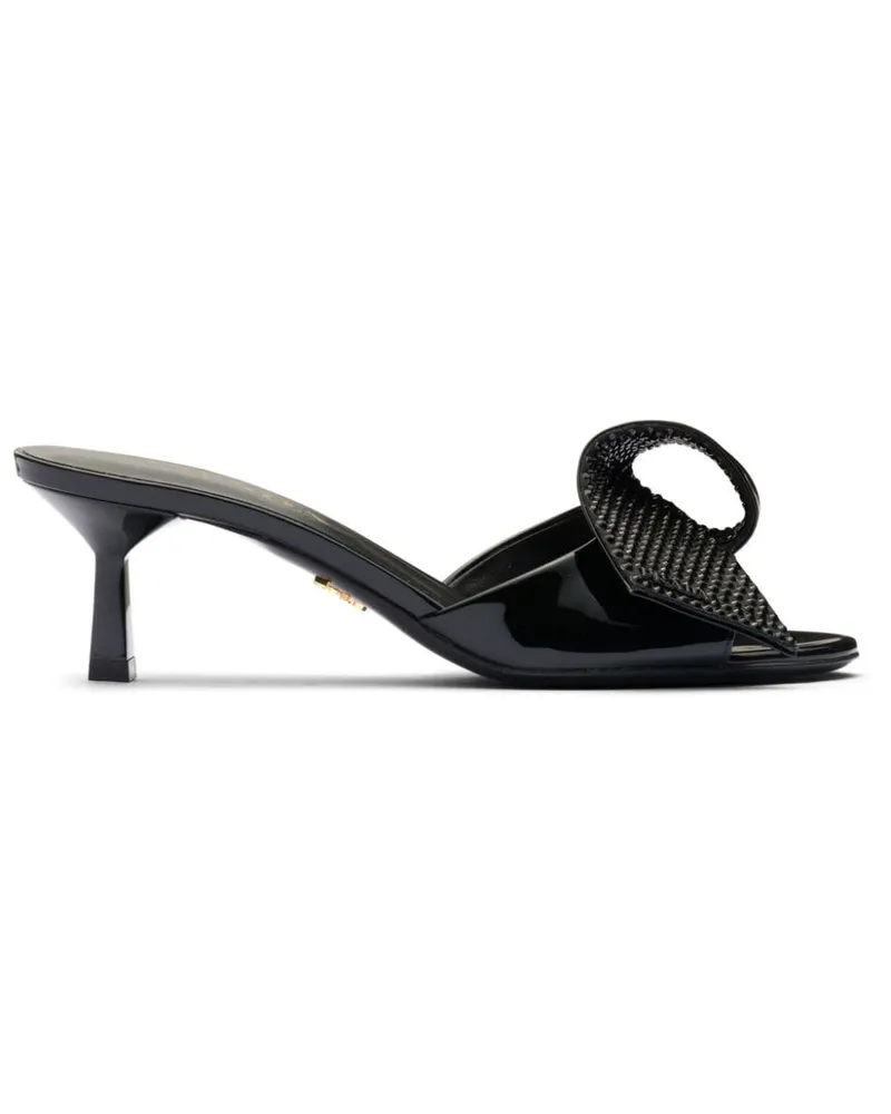 Prada Sandalen aus Lackleder - Schwarz Schwarz