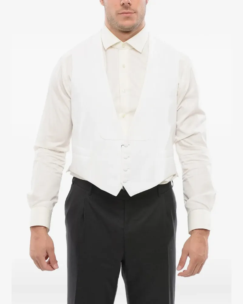 Corneliani Mantua cotton waistcoat - Weiß Weiß