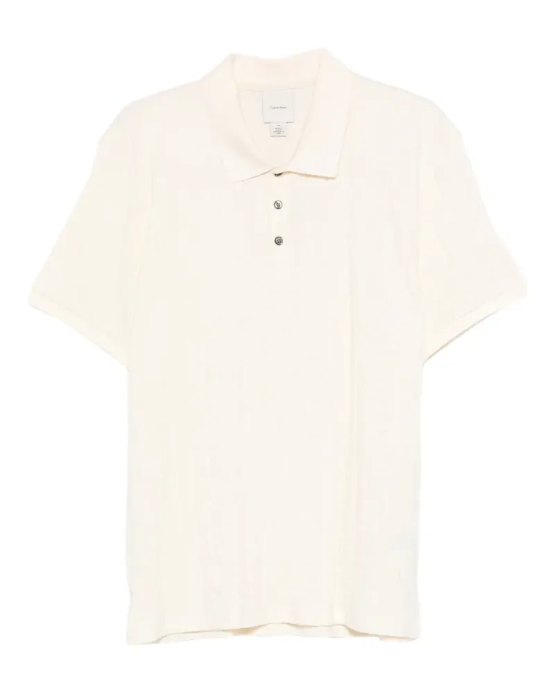 Calvin Klein Poloshirt mit Jacquard-Logo - Nude Nude