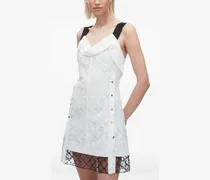 Minikleid mit Spitzeneinsätzen - Weiß