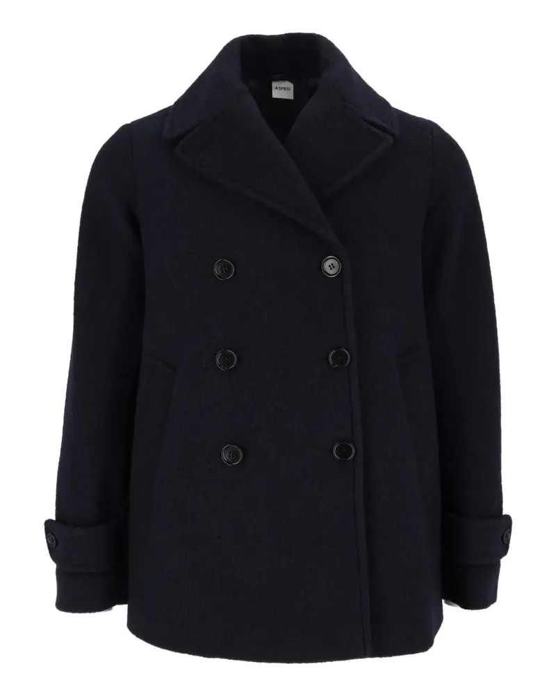 ASPESI double-breasted virgin wool jacket - Blau Blau