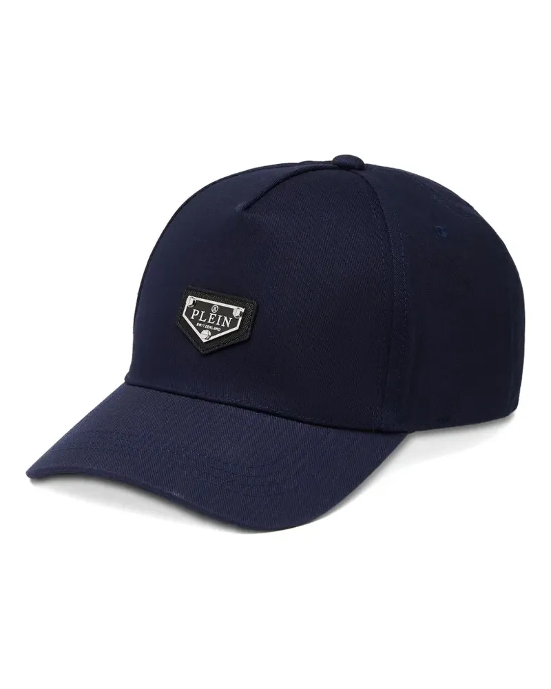 Philipp Plein Baseballkappe mit Schild - Blau Blau