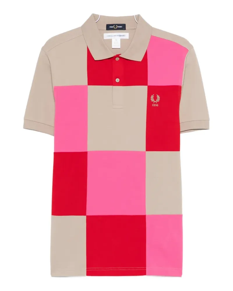 Comme des Garçons x Fred Perry patchwork polo shirt - Nude Nude