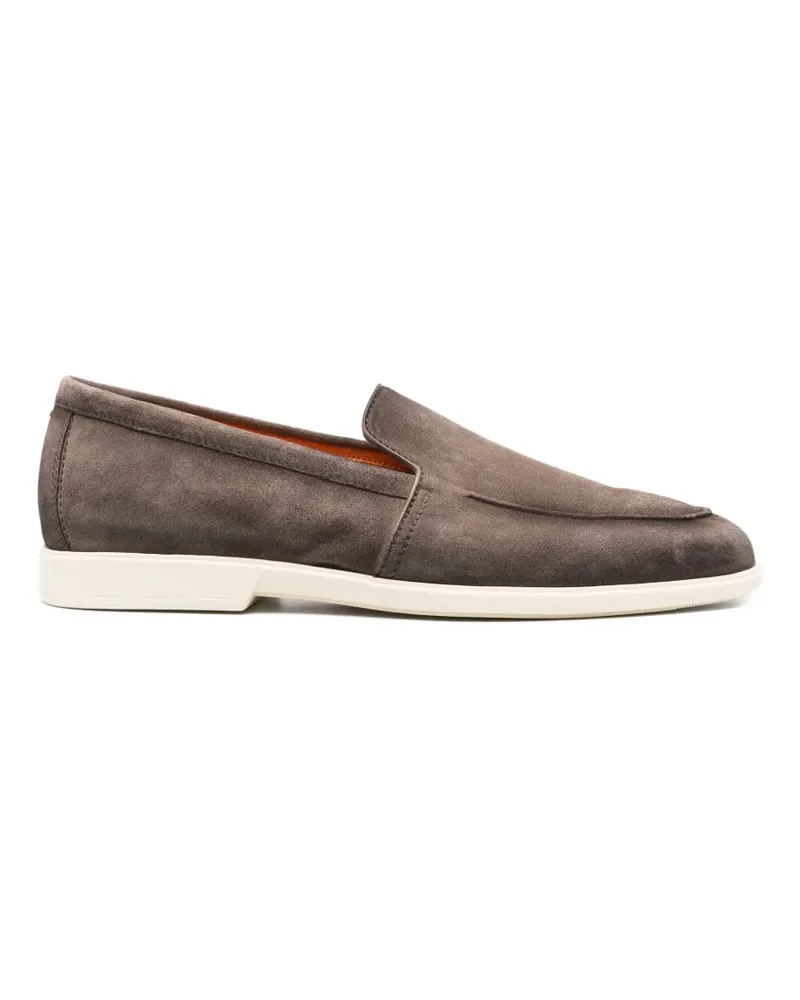 Santoni suede loafers - Braun Braun