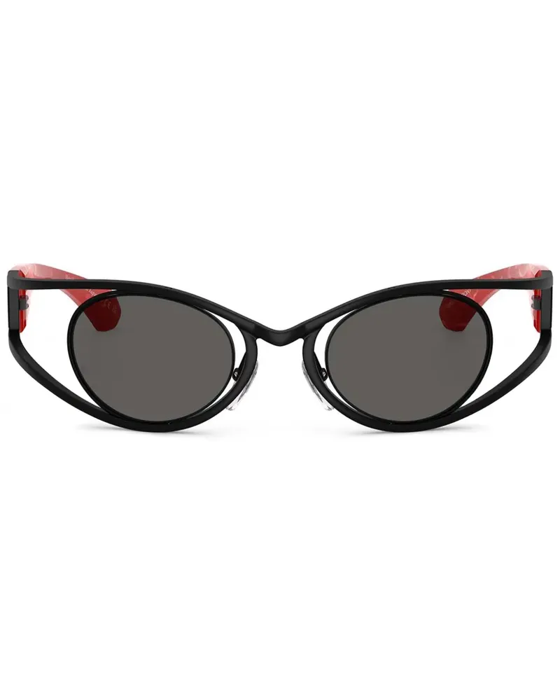 Alain Mikli Sonnenbrille mit Cut-Out - Schwarz Schwarz